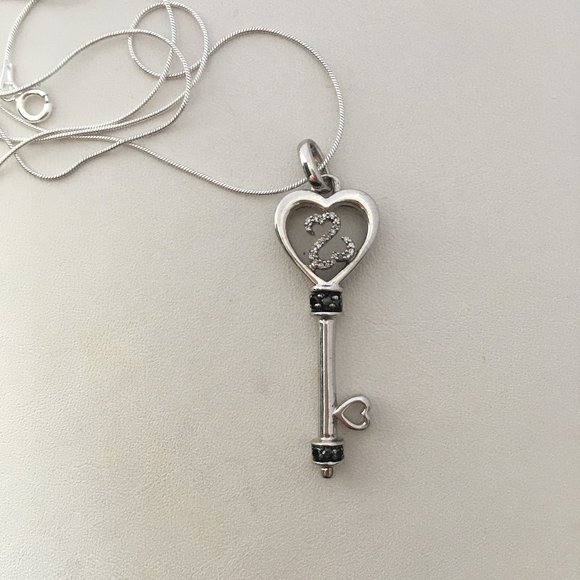 Jane Seymour Jewelry Black White Diamonds 925 Sterling Silver